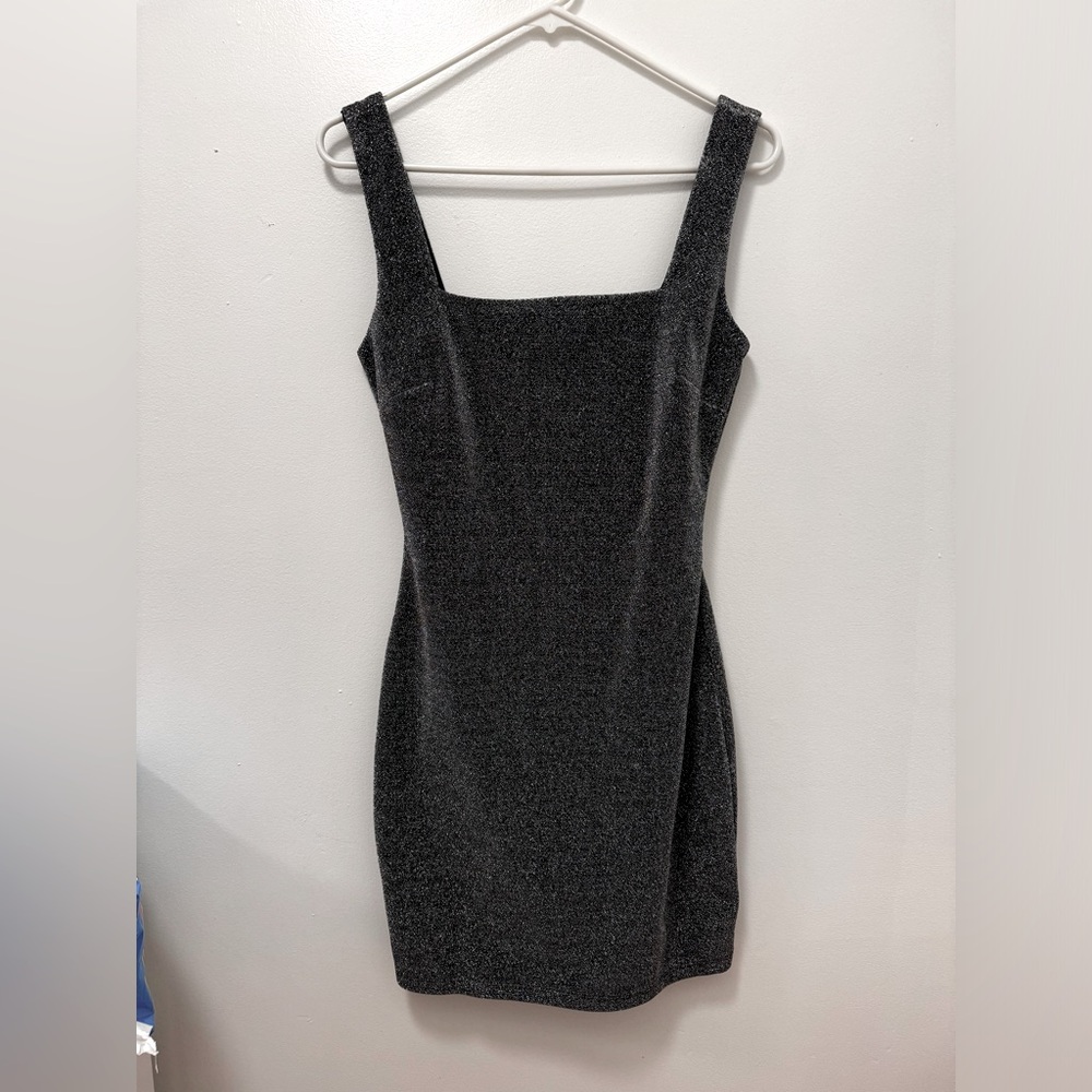 Sliver Sparkly body corn mini dress